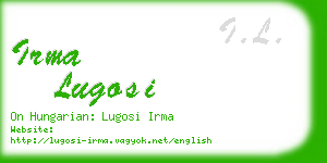 irma lugosi business card